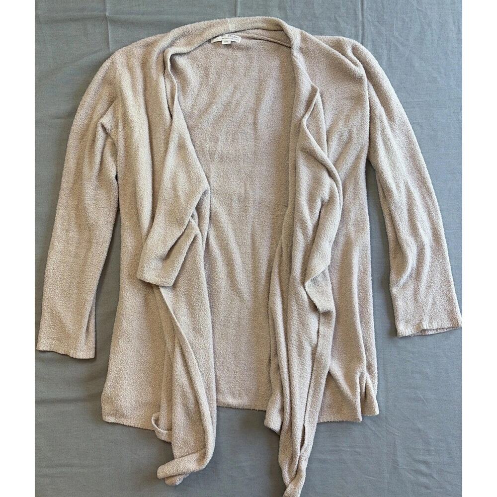 Barefoot Dreams Womens‎ Cream Beige Bamboo CozyChic Lite Wrap Cardigan L/XL